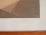 a picture of a picture of a mountain range in a frame