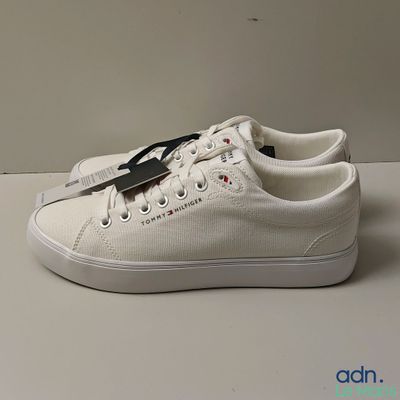 baskets basses en toile blanche Tommy Hilfiger