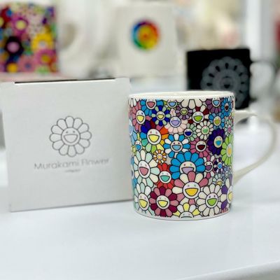 Mug champ de fleurs blanc Takashi Murakami