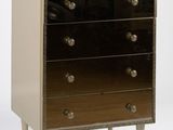mirrored chest of drawers with three drawers and three drawers on each side