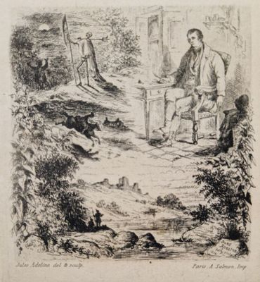 Louis Jules Adeline (1845-1909) - Ex-libris de Robert Burns.