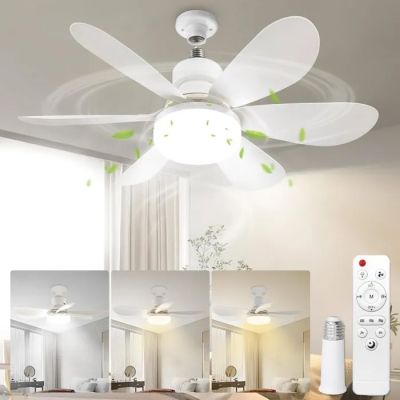 une photo d'un ventilateur de plafond avec une télécommande