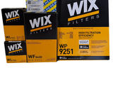 three boxes of wx filters are stacked on top of each other