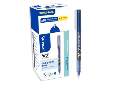 Lot de 20 - PILOT - Stylos rollers V7 HI-TECPOINT - Pointe 0…