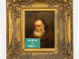 an old painting of a man with a beard and a white beard