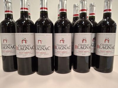 12 Bouteilles Haut Médoc Château Blagnac 2021 Récoltant second vin du  - Photo 1