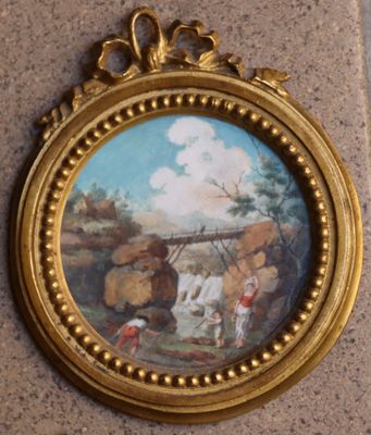 a picture of a painting on the wall of a building