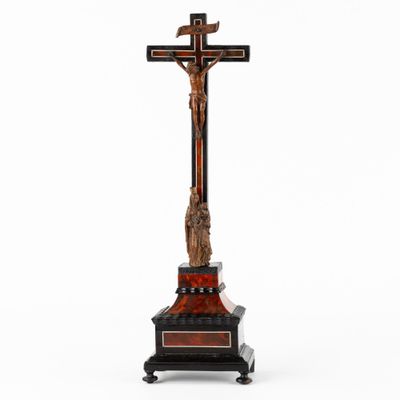 a wooden crucif with a cross on top of it