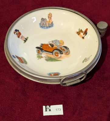 Ancienne assiette chauffante pour bébé dite assiette à bouil…