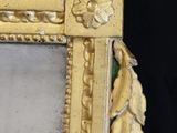 a picture of a gold frame with flowers and leaves on it
