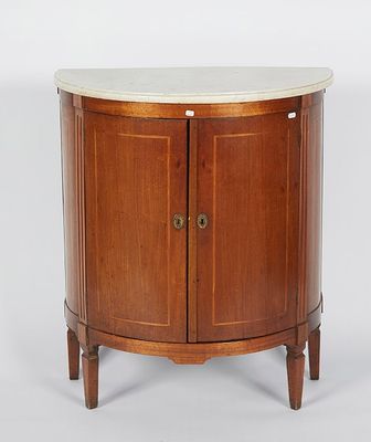 an image of a wooden cabinet with a marble top