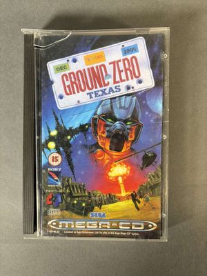 un boîtier de CD avec la jaquette d'un jeu vidéo intitulé « Ground Zero »