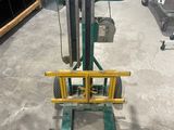 an image of a fork lift truck in a warehouse