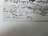 a picture of a drawing of a cow in a field