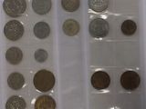 a lot of coins in a plastic bag on a table