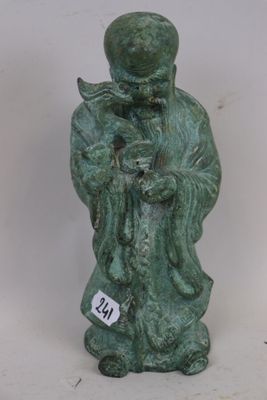 Sujet en alliage, à patine verte "sage.