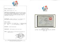 Ballon Monté LE GENERAL UHRICH. 80c. Lauré obl. étoile s/lettre frappé