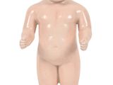 a small plastic doll of a baby with a black hair
