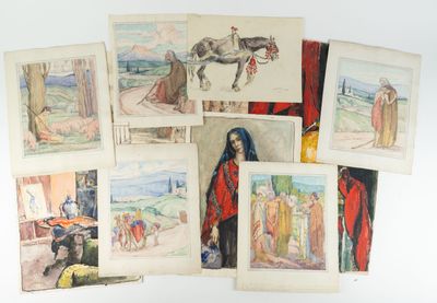 Louis CHARRAT (1903-1971) Personnage, cheval, nature-morte, …