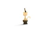 a close up of a cat charm on a white background