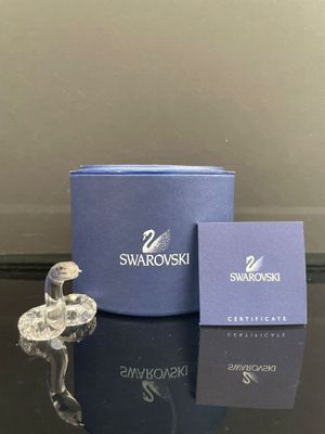 figurine de ballerine en cristal Swarovski avec coffret et carte de visite