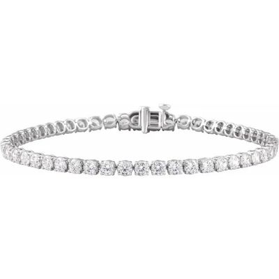 Bracelet tennis en or blanc 14 carats serti de diamants