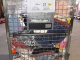 a cart that has a lot of items in it