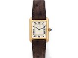 Montre-bracelet Cartier en or 18 carats avec chiffres romains