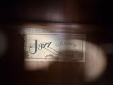 a close up of a label on a piece of wood
