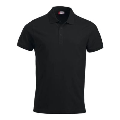 un polo noir sur fond blanc