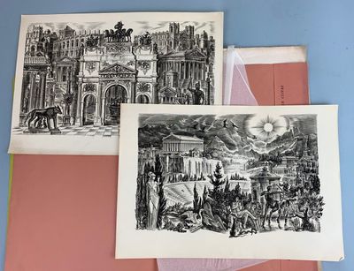 Albert DECARIS (1901-1988), attribué à Ensemble de deux grav…