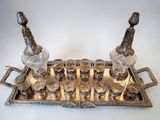 a silver tray with a silver tray with a silver tray with a silver tray with a silver tray with a silver tray with a silver tray with a silver