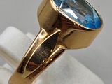 an image of a gold ring with a blue topaz stone