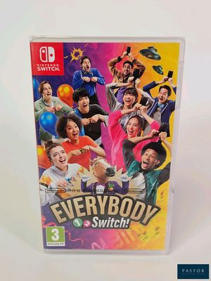 un jeu Nintendo Switch dont la jaquette représente « Everybody Switch »