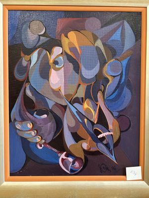 Olga Spöckl HST SBD 1996 composition abstraite 50x40