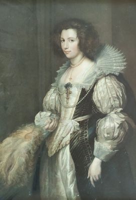 D'après Anthonis VAN DYCK, XIXe Portrait de Marie-Louise de … - Photo 1