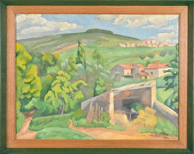 Etienne MORILLON (1884-1949) Paysage du lyonnais, 1919