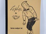 a book with a drawing of a man in a bow tie
