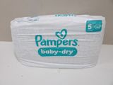 pampers baby dry diaper liners, size 5, 54 count