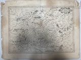 une vieille carte de la France dessinée sur une feuille de papier