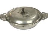 casserole plaquée argent avec couvercle et poignées