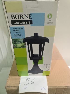 Lot de 6 bornes lanterne LUN’AIR pour extérieur, coloris noi…