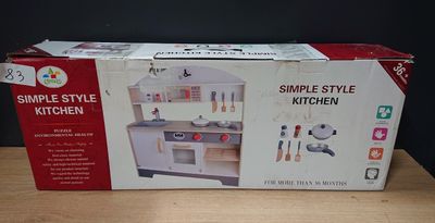 Cuisine Enfant en Bois WEVALLEY, 7 Accessoires, L 68 x P 26,…