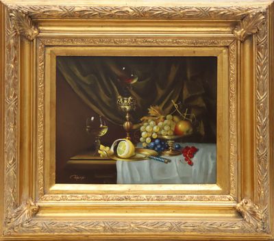 HERNER (1950-) Nature morte aux fruits