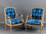 pair of louis xvi style gilet chairs