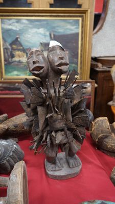 Congo Fétiche statue à clous, N Kist N Koude , statue à deux… - Photo 1