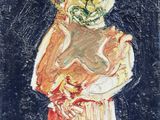 une image d'une peinture représentant une femme tenant un bébé