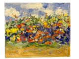 an image of a painting of flowers in a field