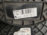 a close up of a wire spool with a barcode on it