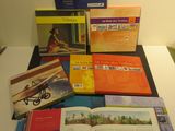 a lot of books that are on a table